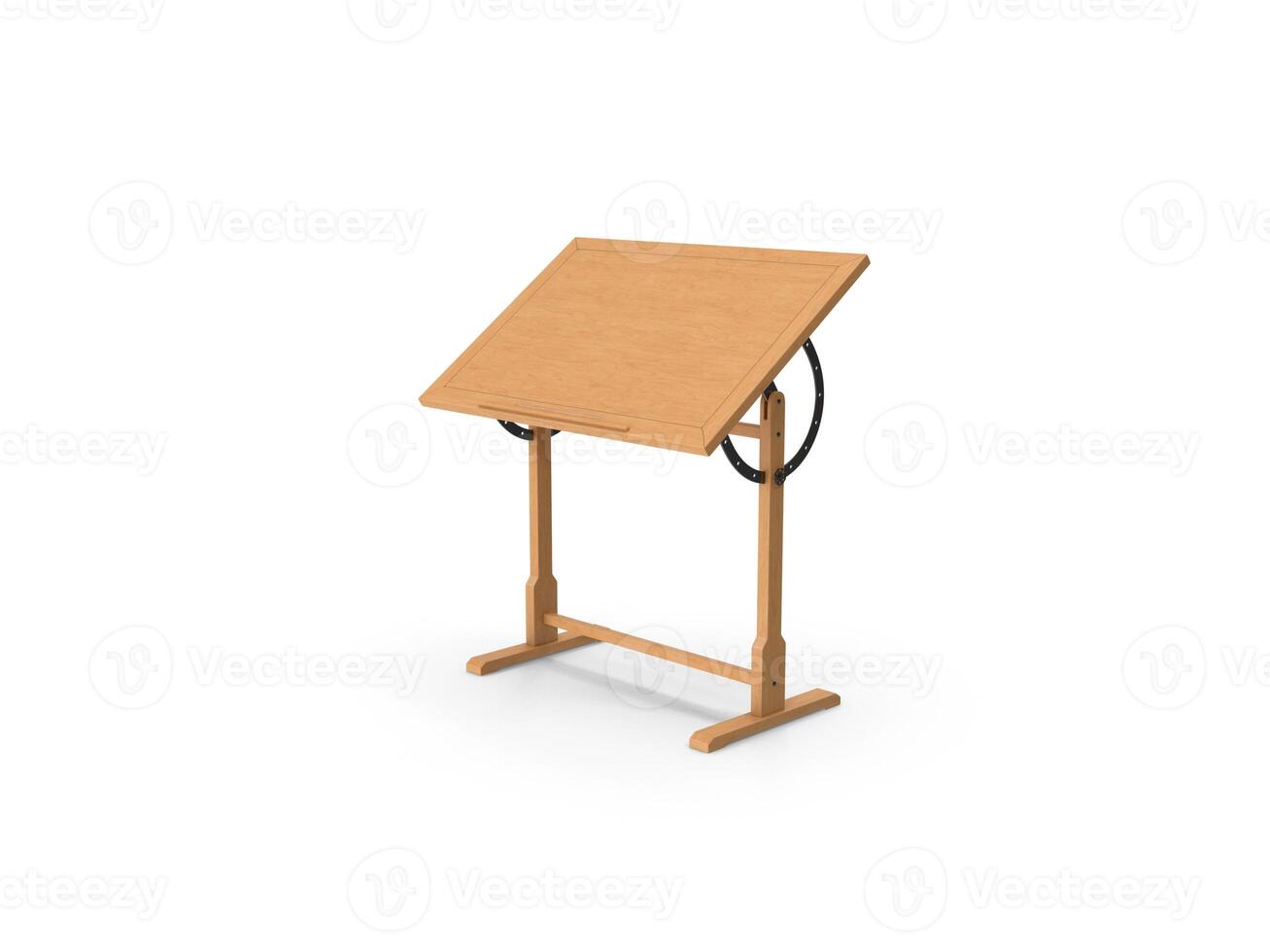 Adjustable Drafting Table Design Wood Art Studio 3d white background photo