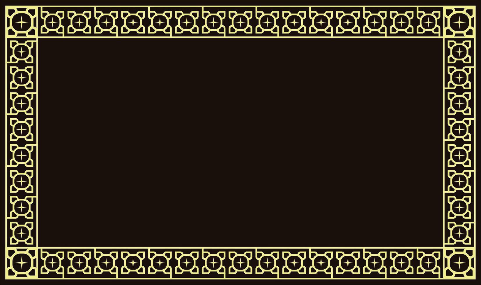 Elegant modern gold ornamental frame on black background, perfect for invitations, vector
