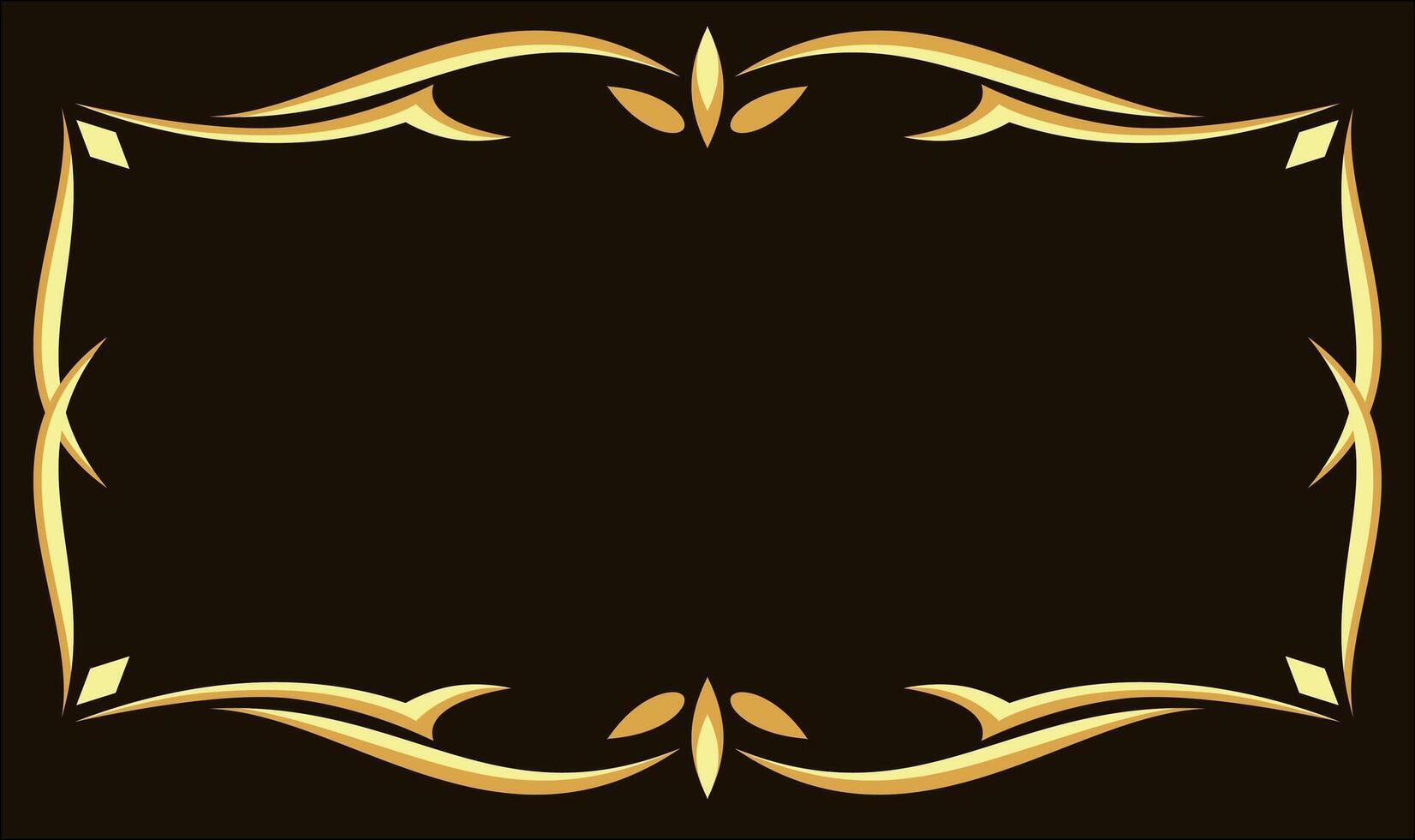 Luxurious golden border with intricate details, ideal for formal documents, elegant invitations, and upscale graphic design. Enhance your visuals with a premium look vector
