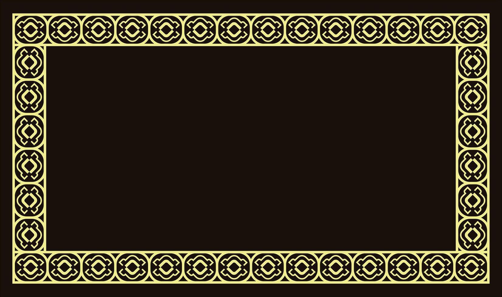 Luxury gold modern frame on black background, ideal for invitation cards, certificates, branding, and elegant decorative projects. vector
