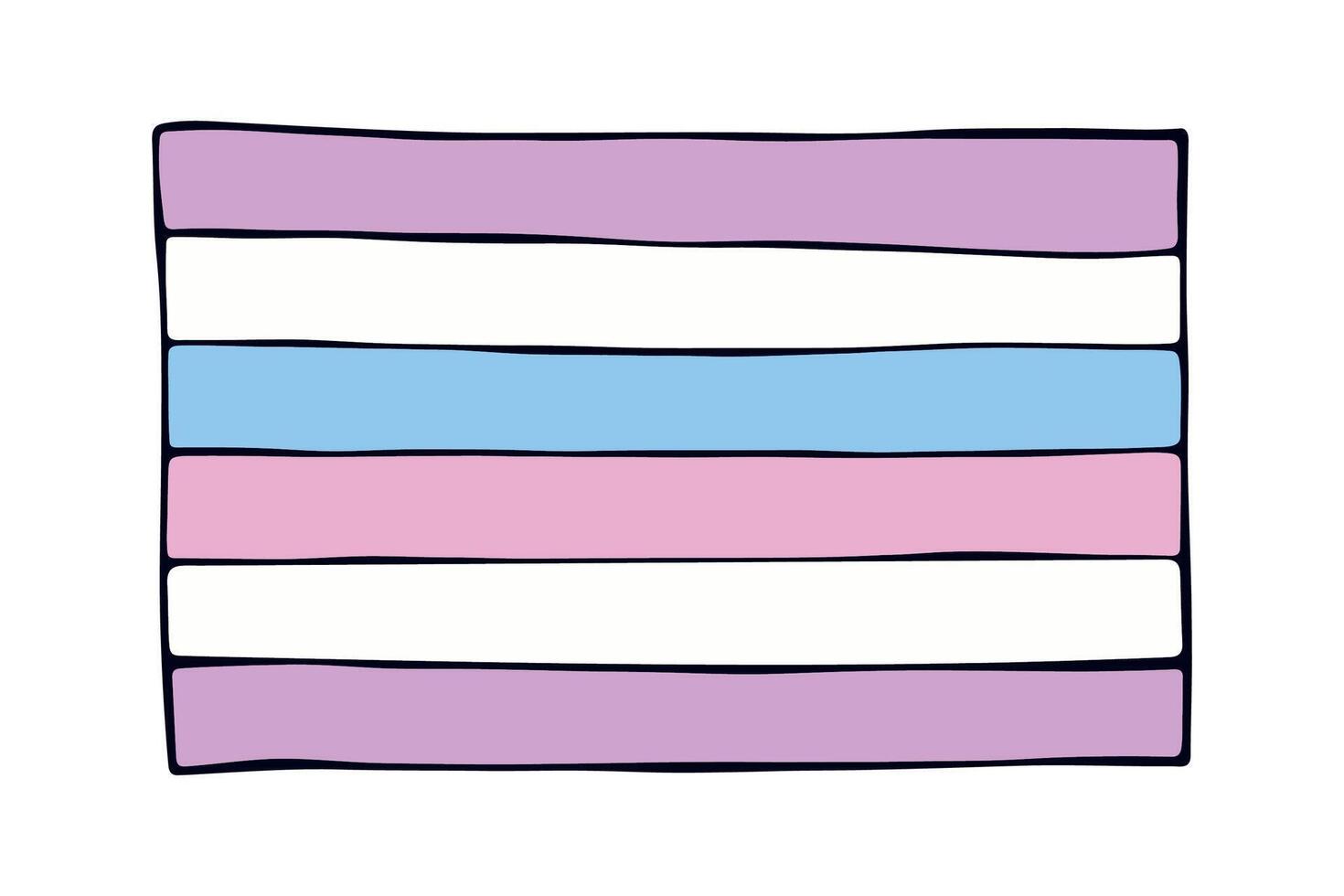 Colorful pride flag Happy pride day LGBTQ community Pride Month hand drawn doodle for posters, stickers, logo, cards twenty-two vector