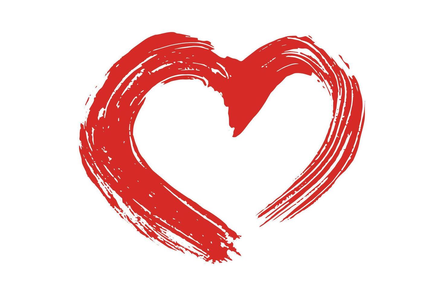 three Simple hand drawn heart drawing illustration Scribble heart doodle Love clipart vector