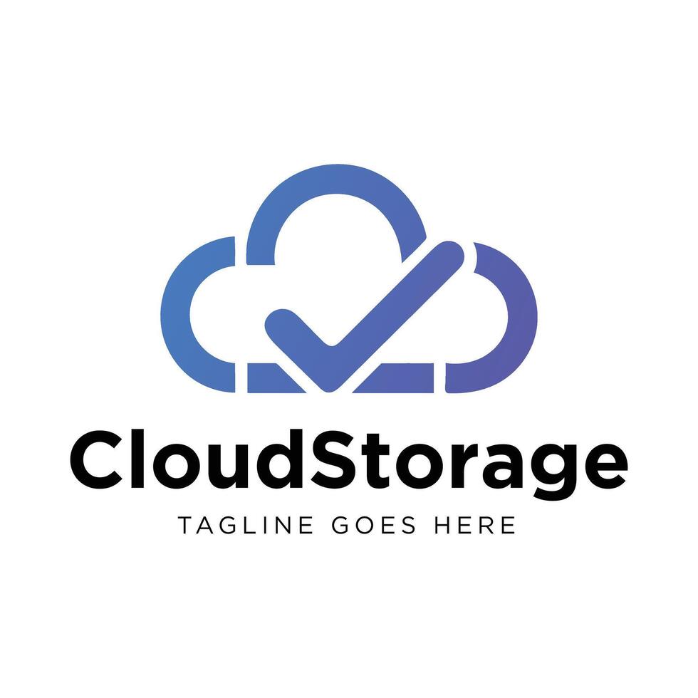 Creative Cloud Storage Logo Design vector