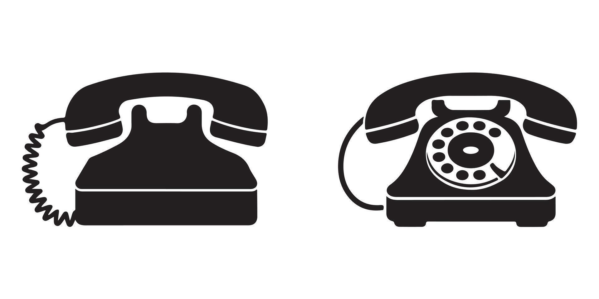 Telephone icon set. Telephone icon design. vector