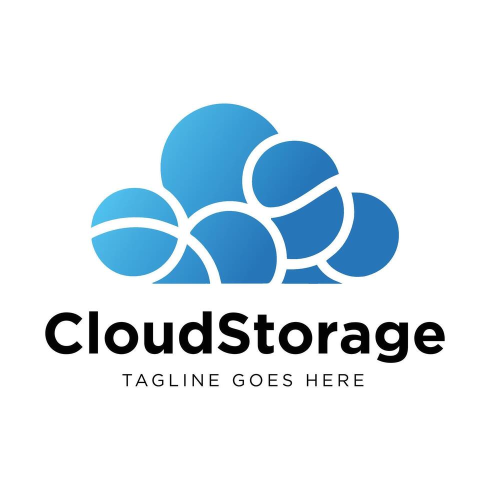 Cloud Storage Logo Design vector