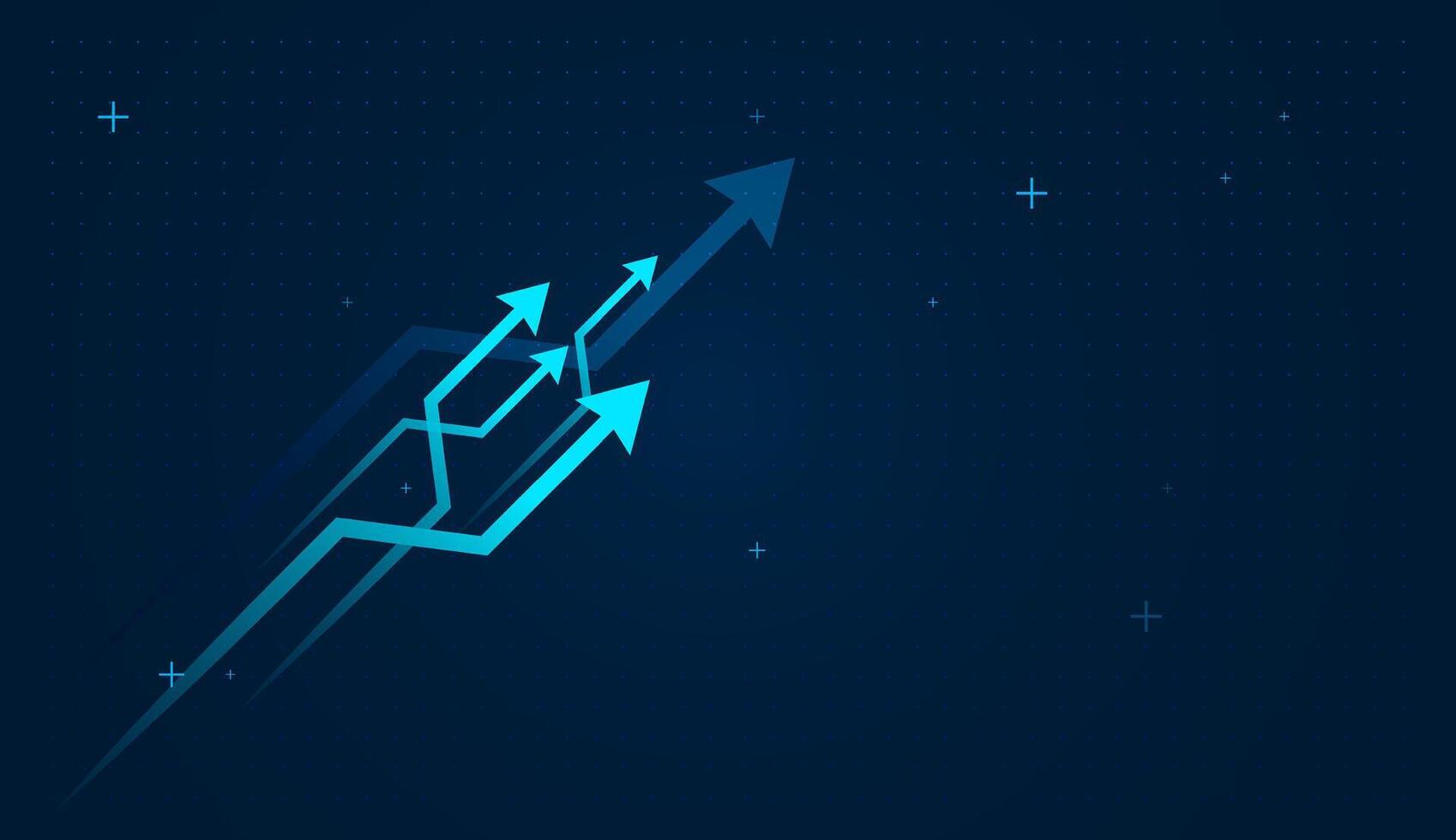 The streaking effect behind each arrow adds a sense of motion, speed, and direction, ideal for concepts of innovation and success. A set of Trend Arrow Up vector
