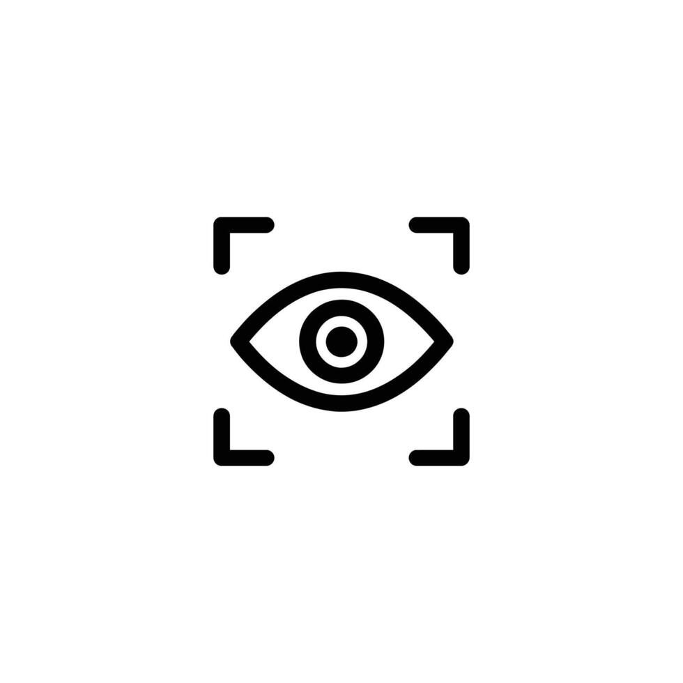Biometric Eye Scan Recognition Symbol vector