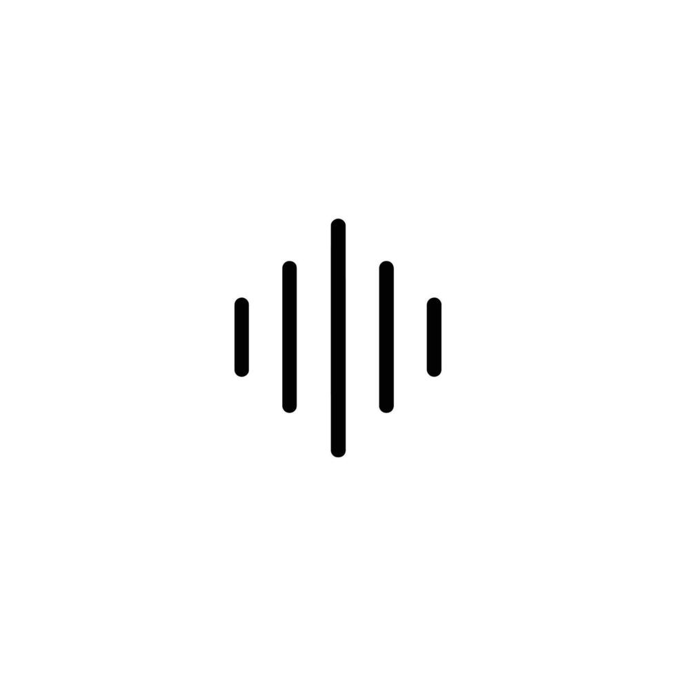 Minimalist Sound Wave Voice Recognition Symbol vector