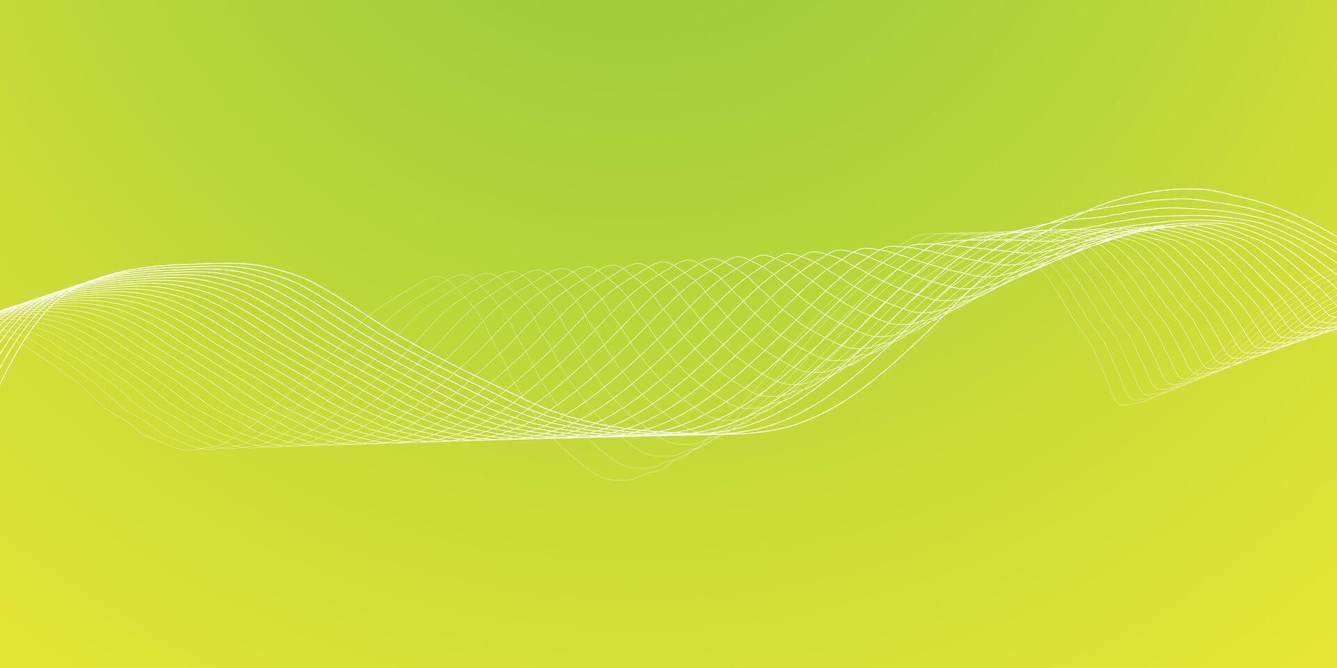 Minimal Abstract Yellow Green Wave Background vector