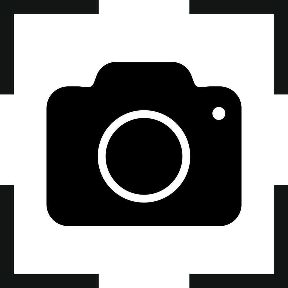Camera scan icon . Camera capture symbol . Photo focus icon . illustration vector
