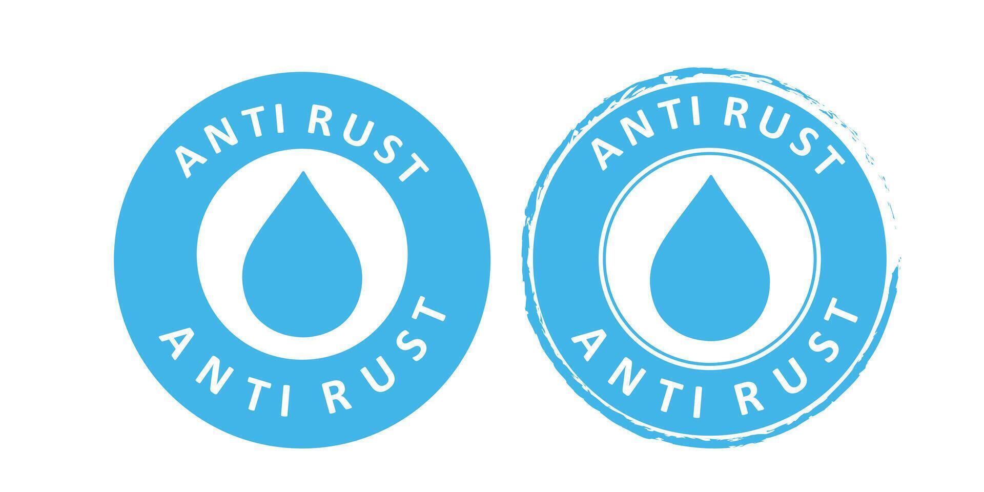 Anti Rust Symbols for Corrosion Prevention and Product Protection vector