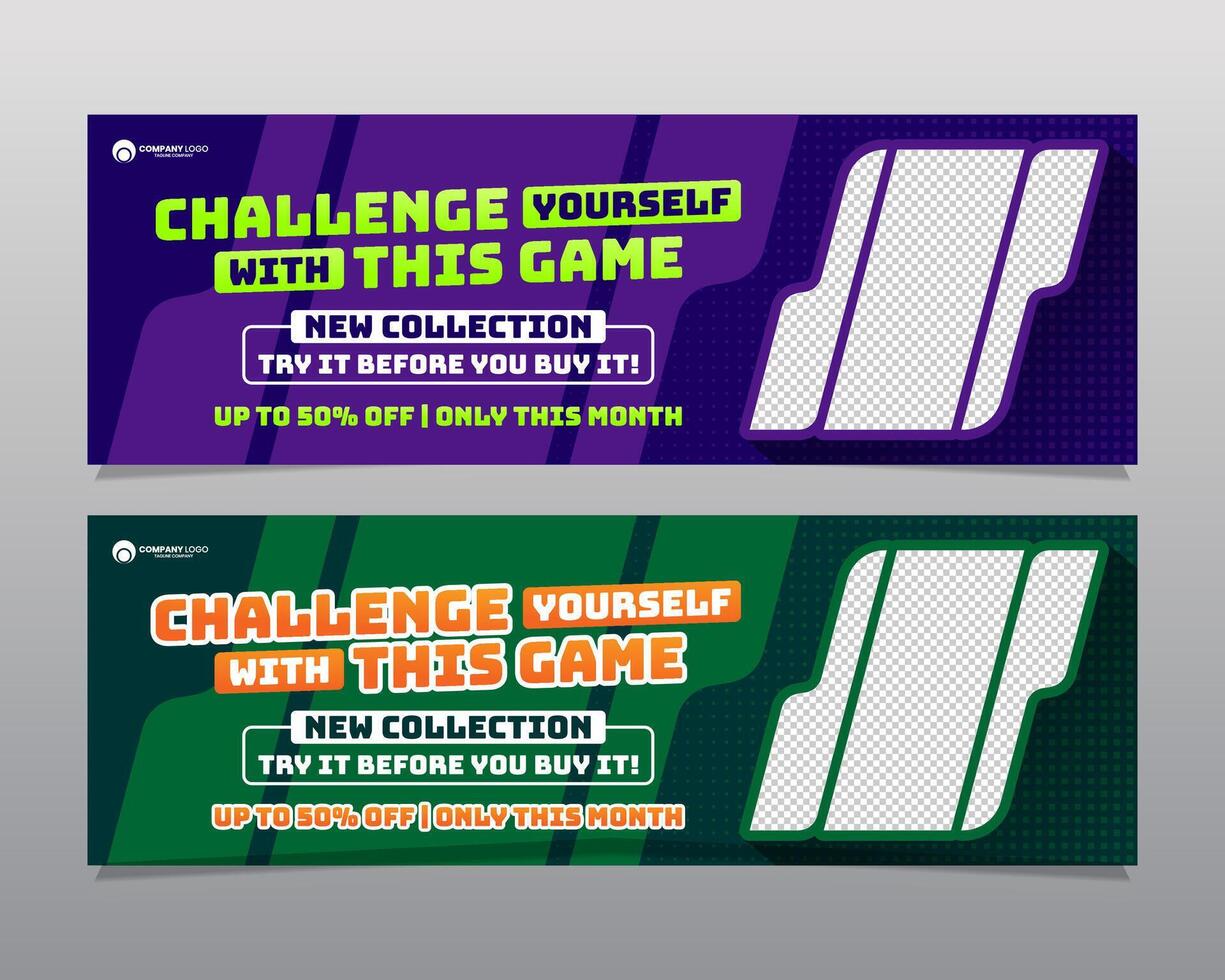 New game collection banner vector