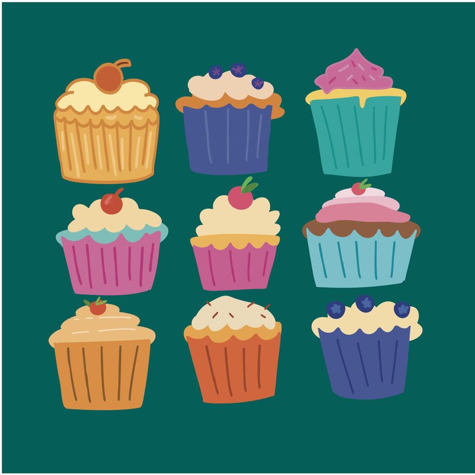 Cute Cake Illustration vector