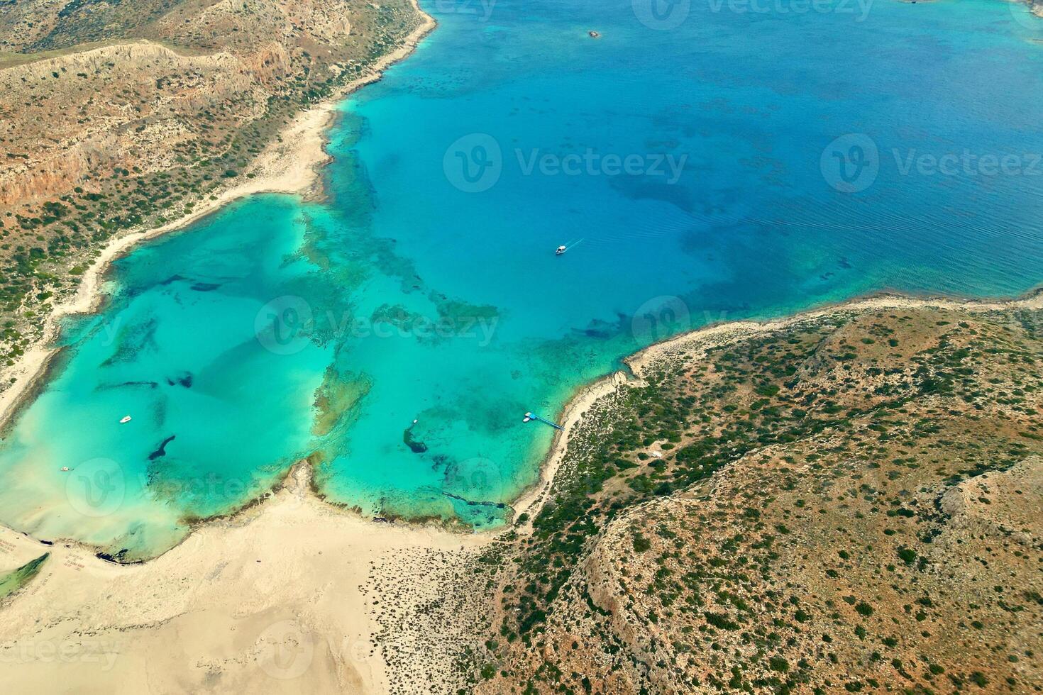 Breathtaking Balos Lagoon with turquoise waters near Chania, Crete photo