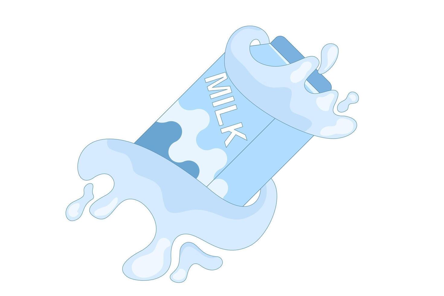 Milk and Glass Cartoon Concept. Milk Drink icon, full or empty container with milk splash, Milk drops and splashes. flat design illustration. vector