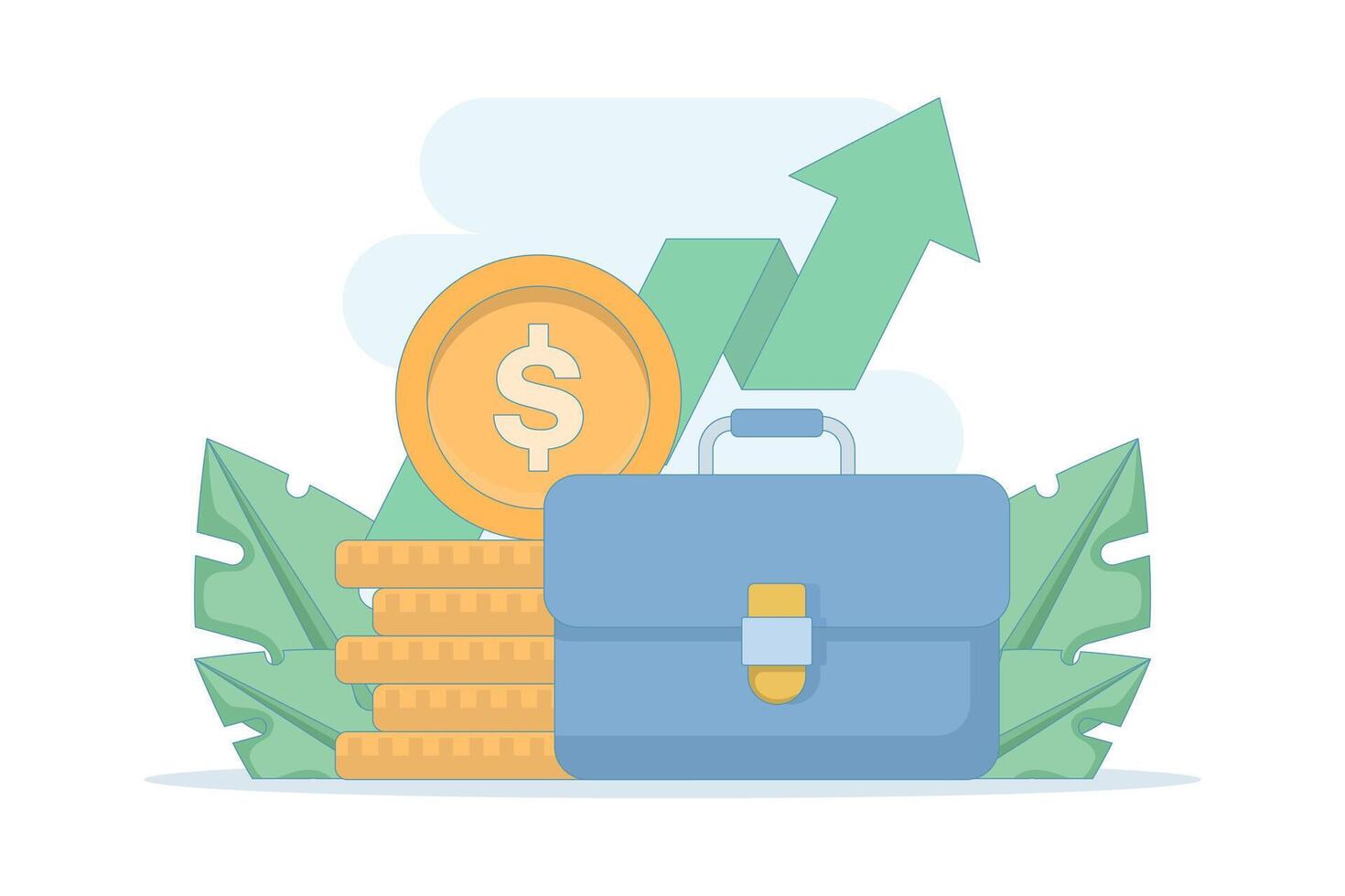 career growth concept, promotion or position, increase in income or salary. success, motivation, ambition and achievement. path to goal, business growth and development. vector