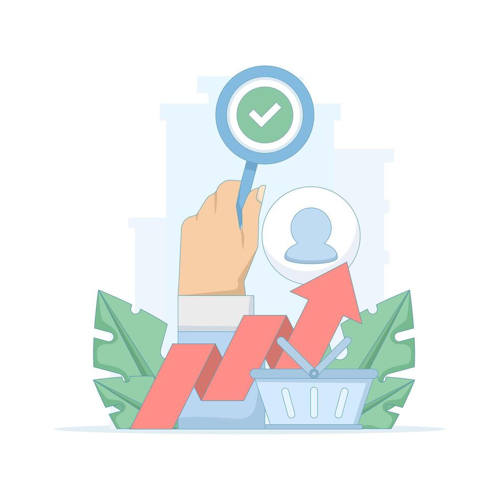Growth illustration for business insights vector