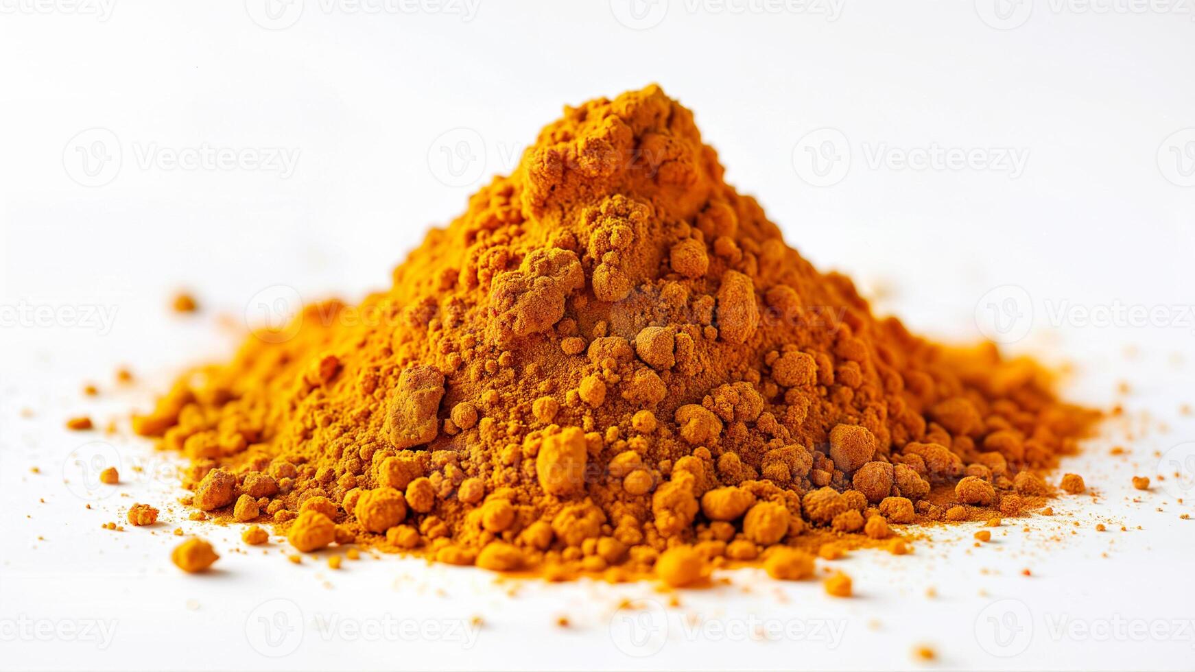 Fresh Turmeric Powder Isolated on White Background photo
