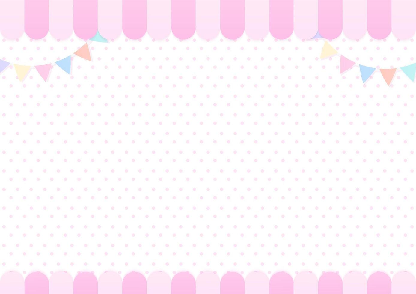 Pastel background with decorative bunting vector