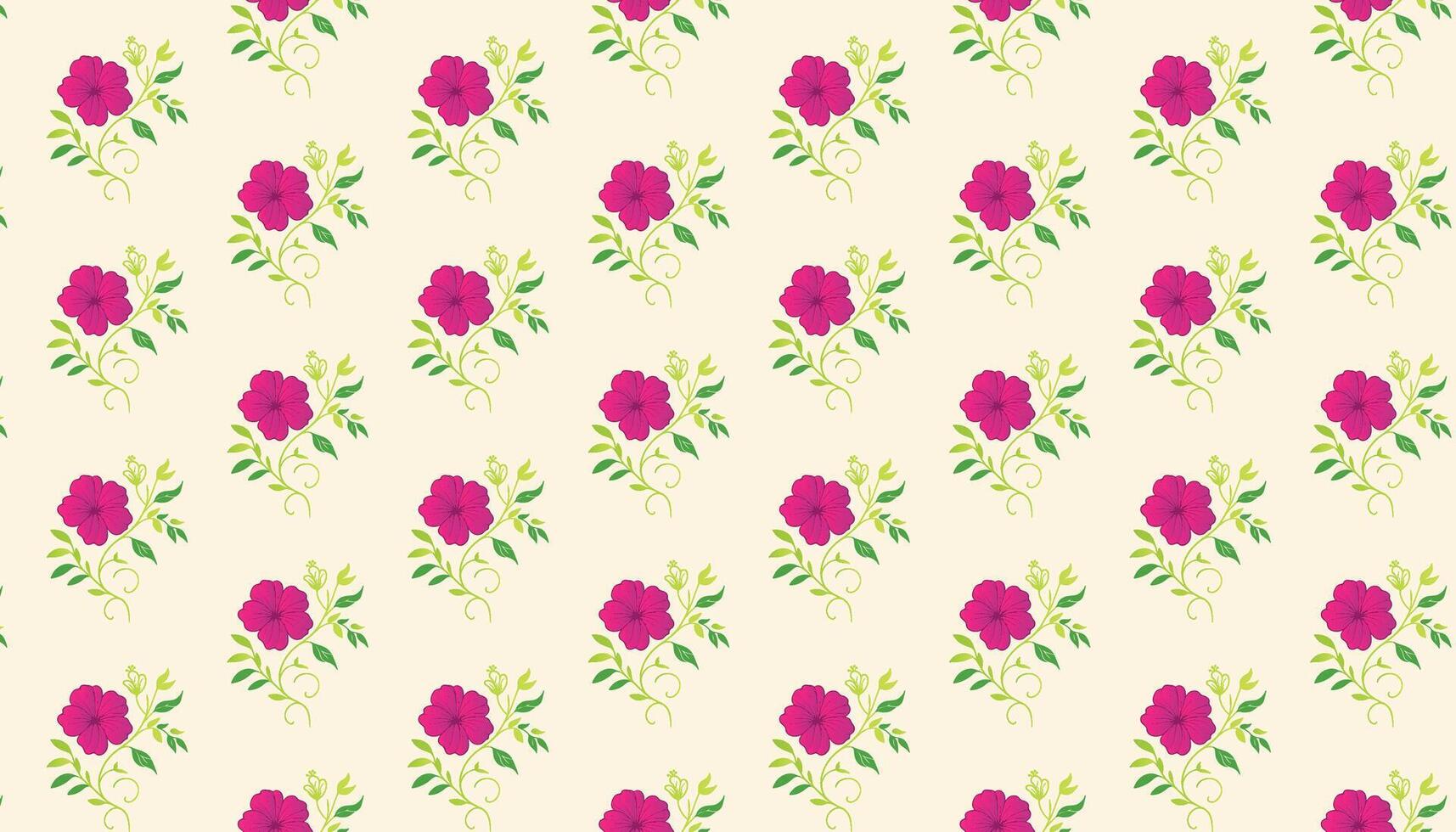 floral pattern featuring soft leaf lines and sketched flowers for digital wrapping papers vector