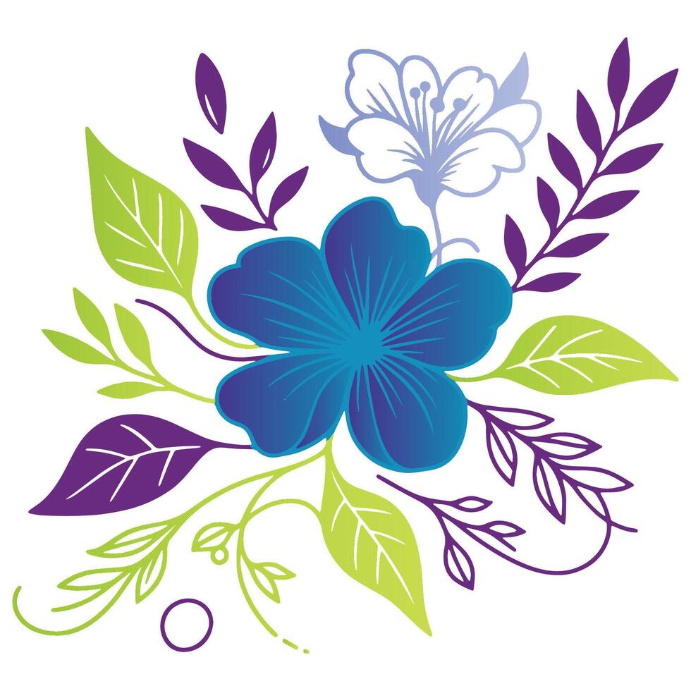 nature inspired floral artwork with botanical garden elements and hand drawn elegance for digital decor vector