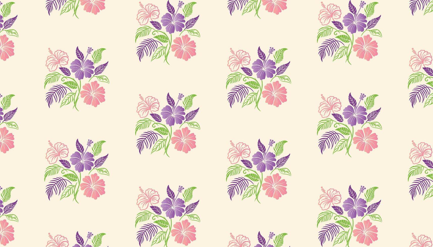 floral pattern composed of elegant botanical structures and rose contours for fabric design vector