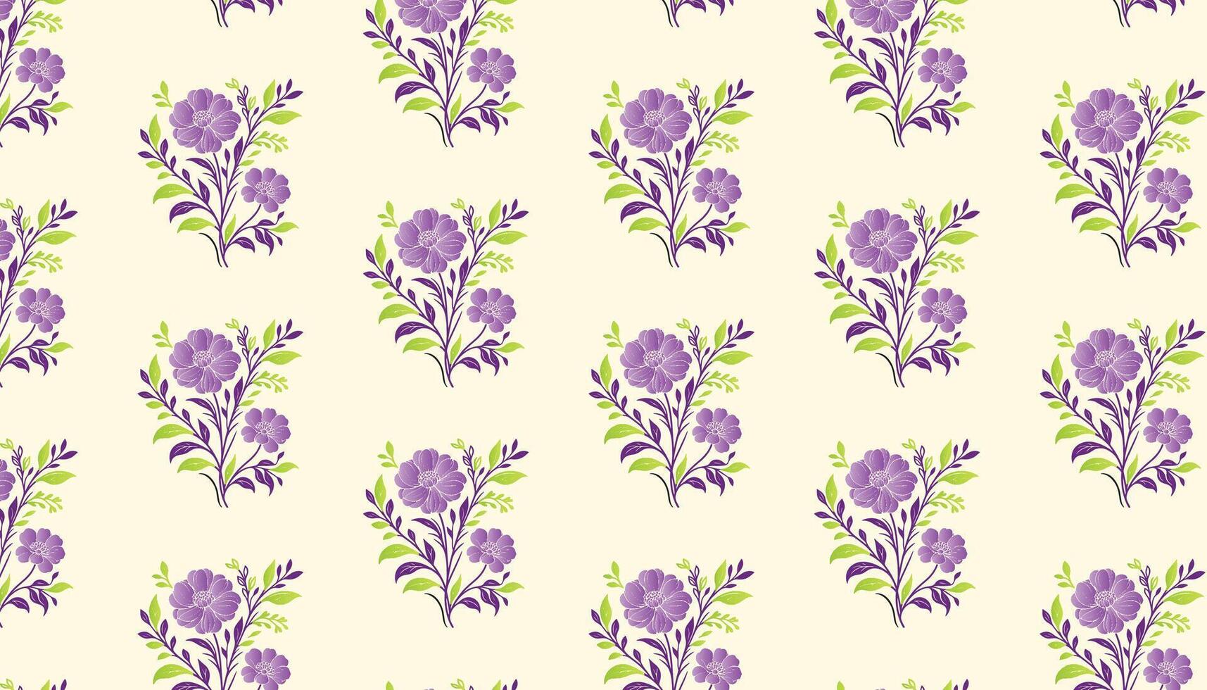 floral pattern using hand drawn rose forms and botanical sketches for digital textile artwork vector