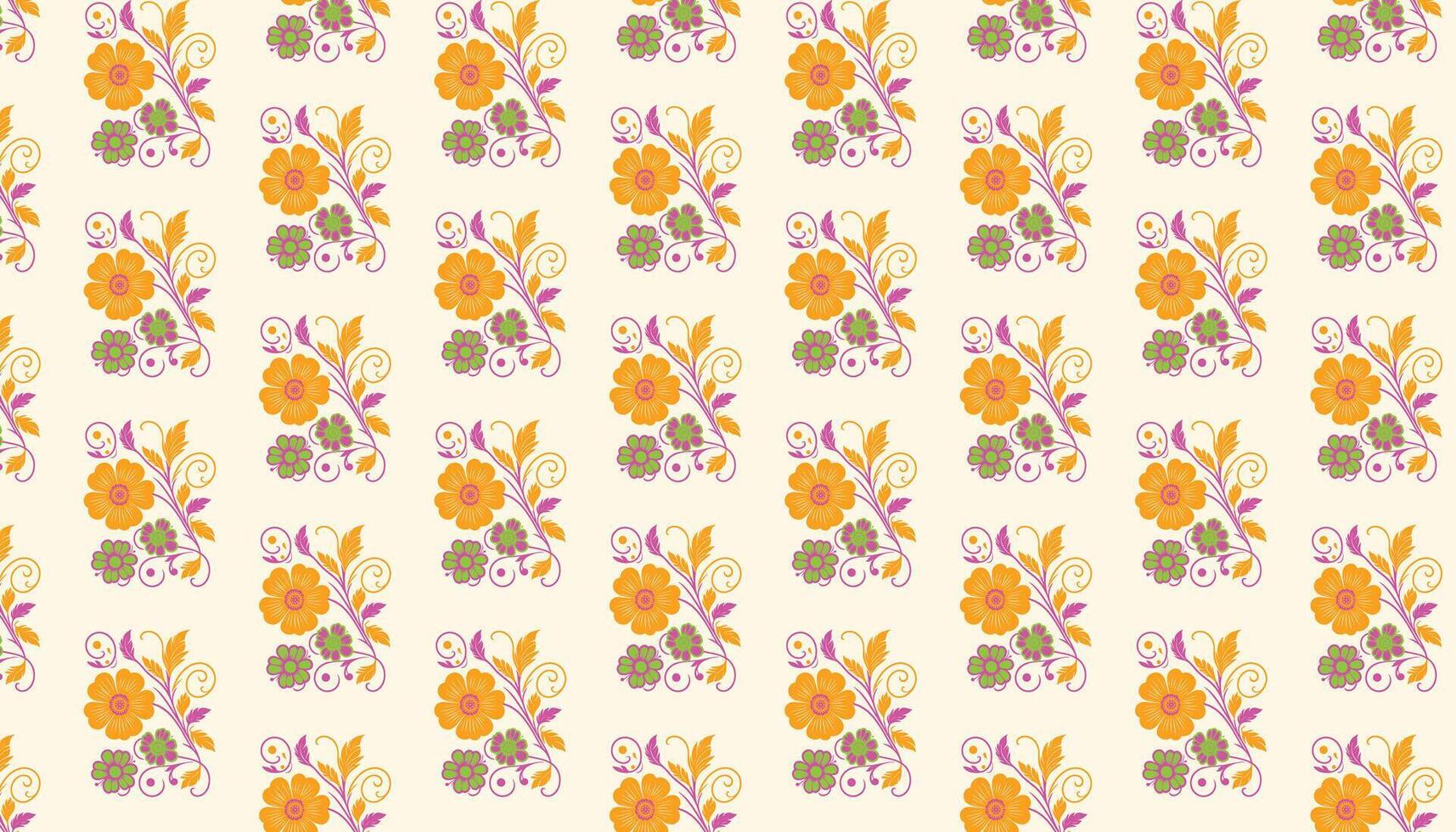 floral pattern with line art rose elements and soft leafy contours for fashion and decor vector