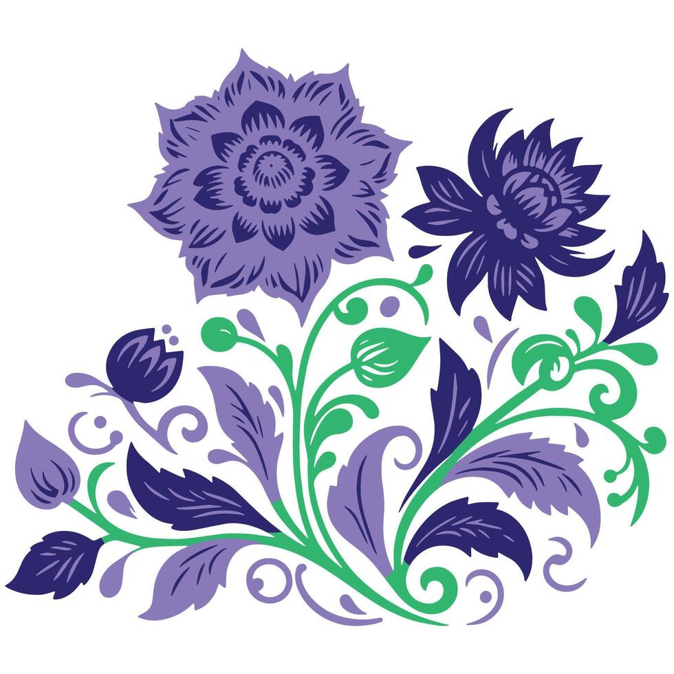 single line floral sketch with leafy vines and botanical design aesthetics for fashion accessories and decor vector