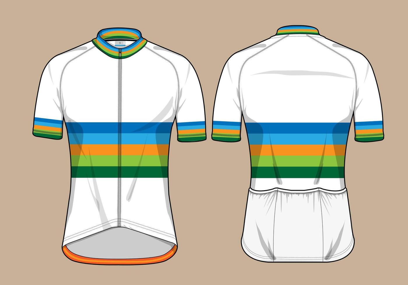 Cycling sportswear design for team uniform vector