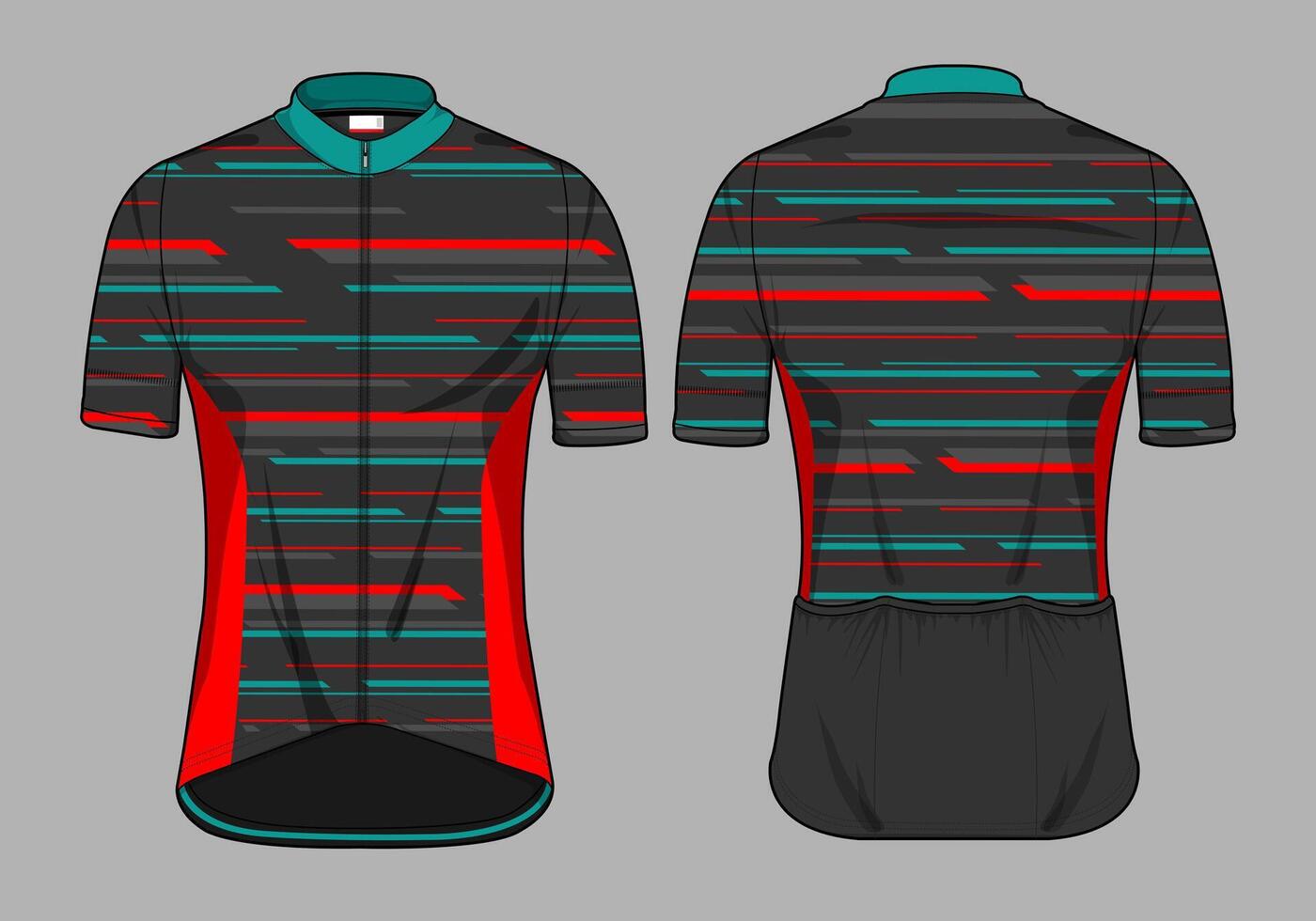 Cycling Jersey Abstract Horizontal Lines Design vector