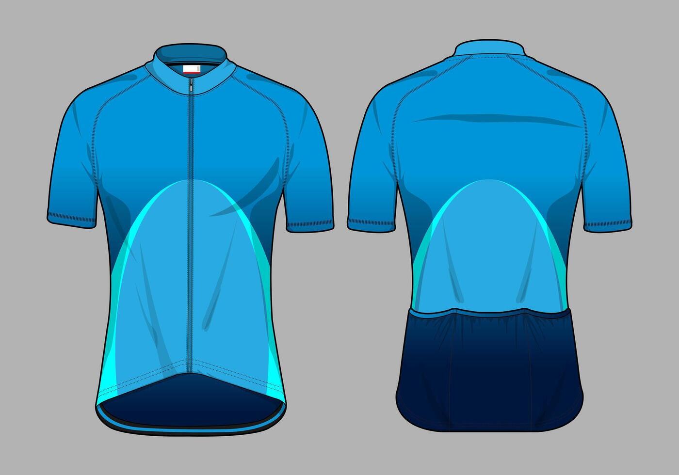 Cycling jersey illustration design template vector