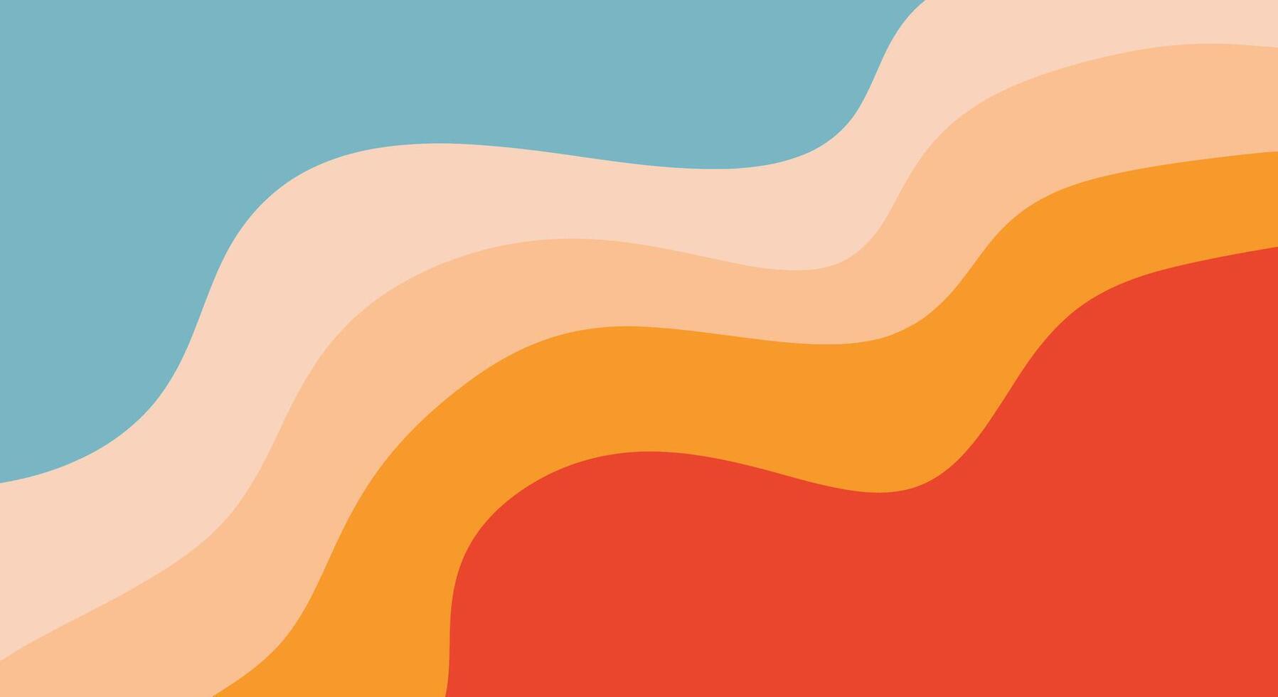 Abstract design featuring flowing shapes in soft orange and blue tones vector