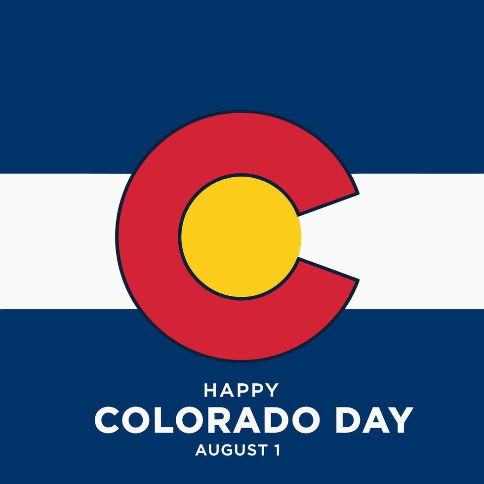 Celebrate Colorado Day with this patriotic red, white, and blue flag design vector