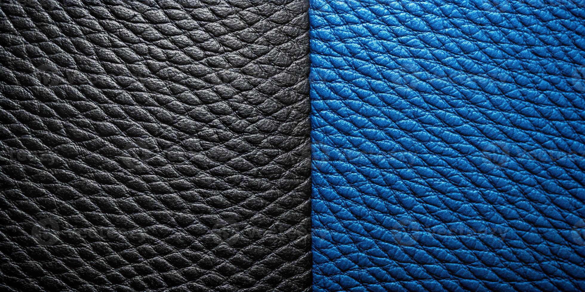 A close up of two different types of leather photo