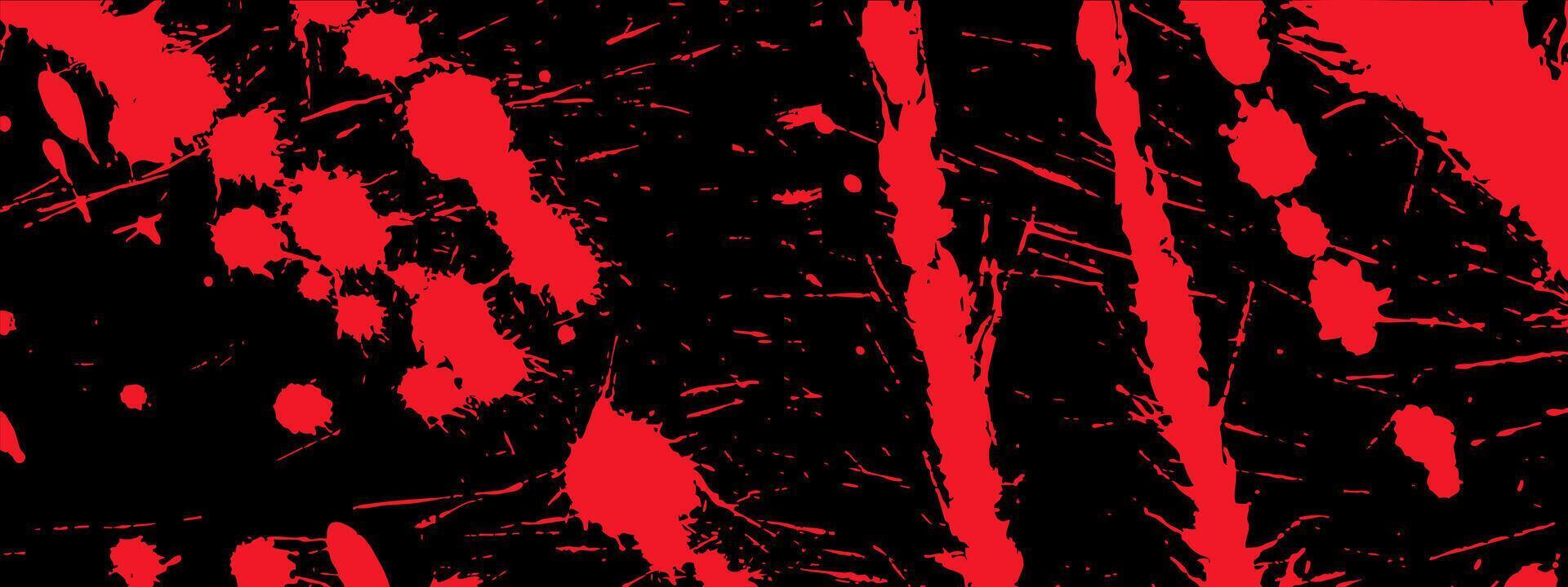Blood smear and splash pattern, Red splashes, streaks, and drops for spooky backgrounds. vector
