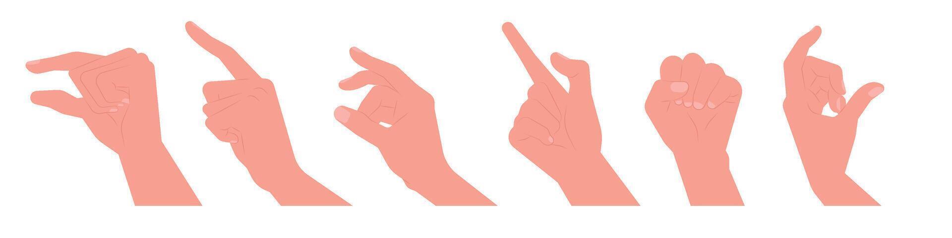 Illustration of various hand gestures vector