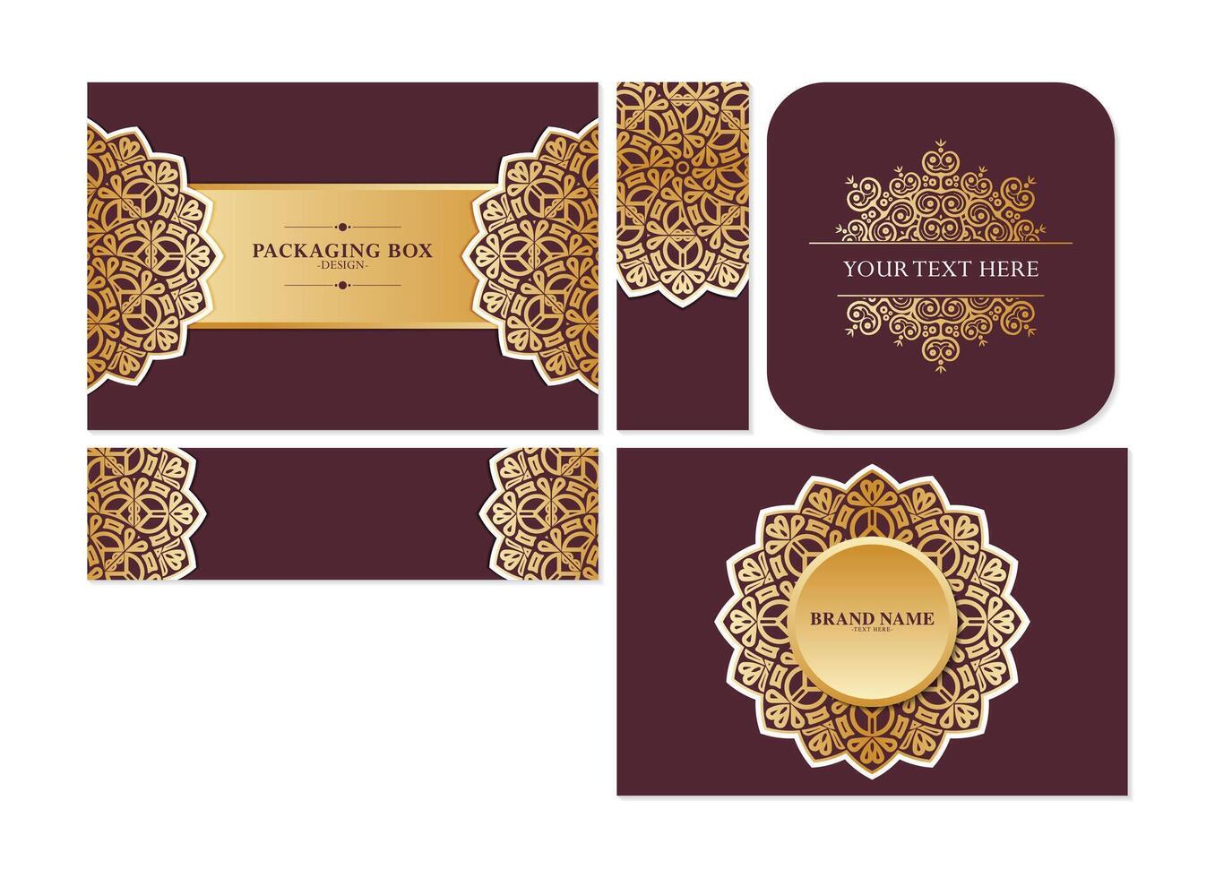 Elegant packaging design with gold accents vector