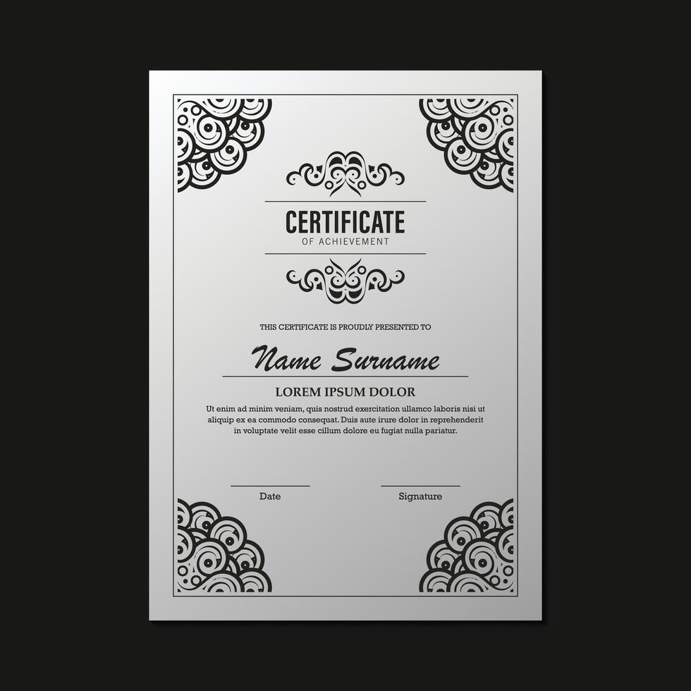 certificate of achievement academic vector