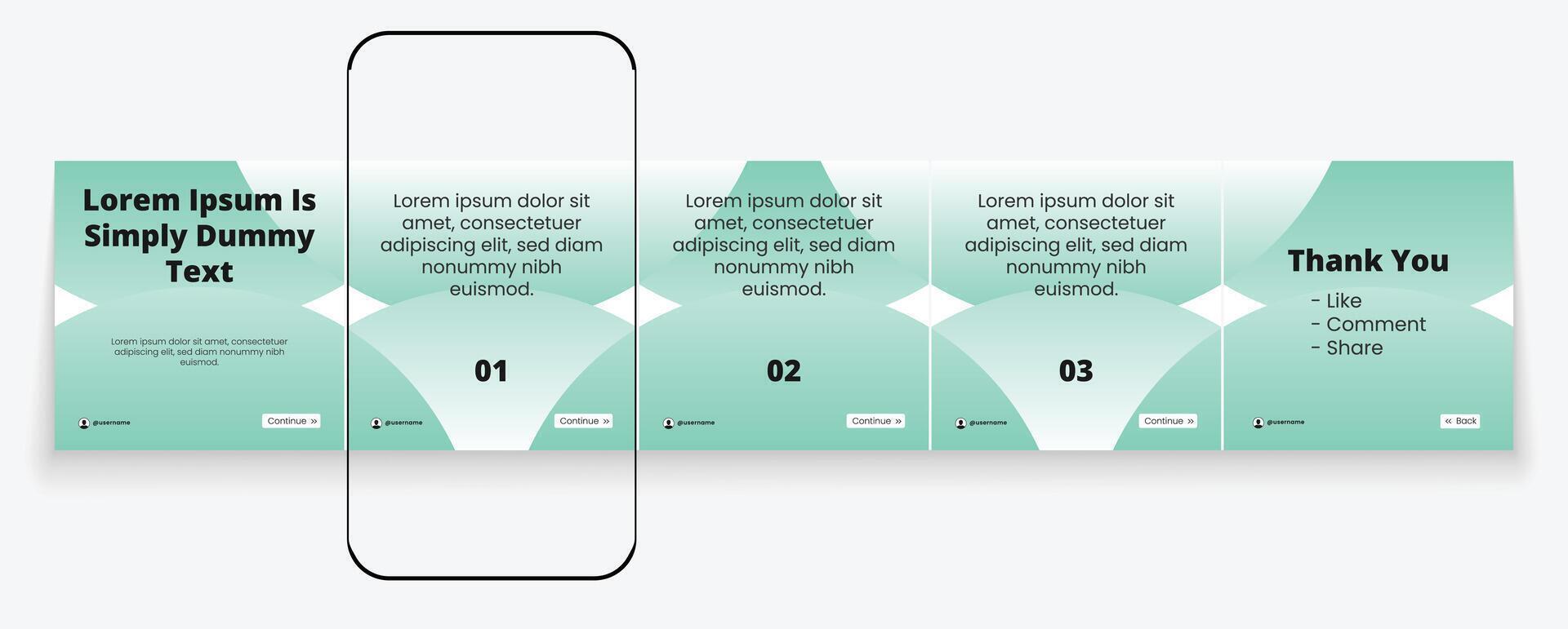 Modern Presentation Slides Carousel Template vector