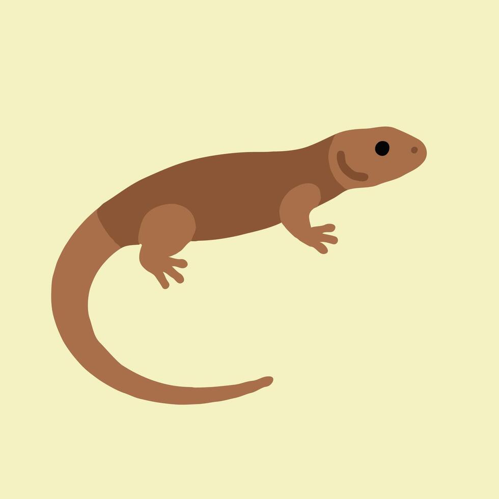 A lizard on a yellow background vector