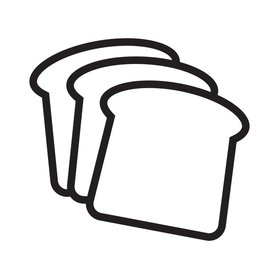 Bread slice icon. Bread symbol. vector
