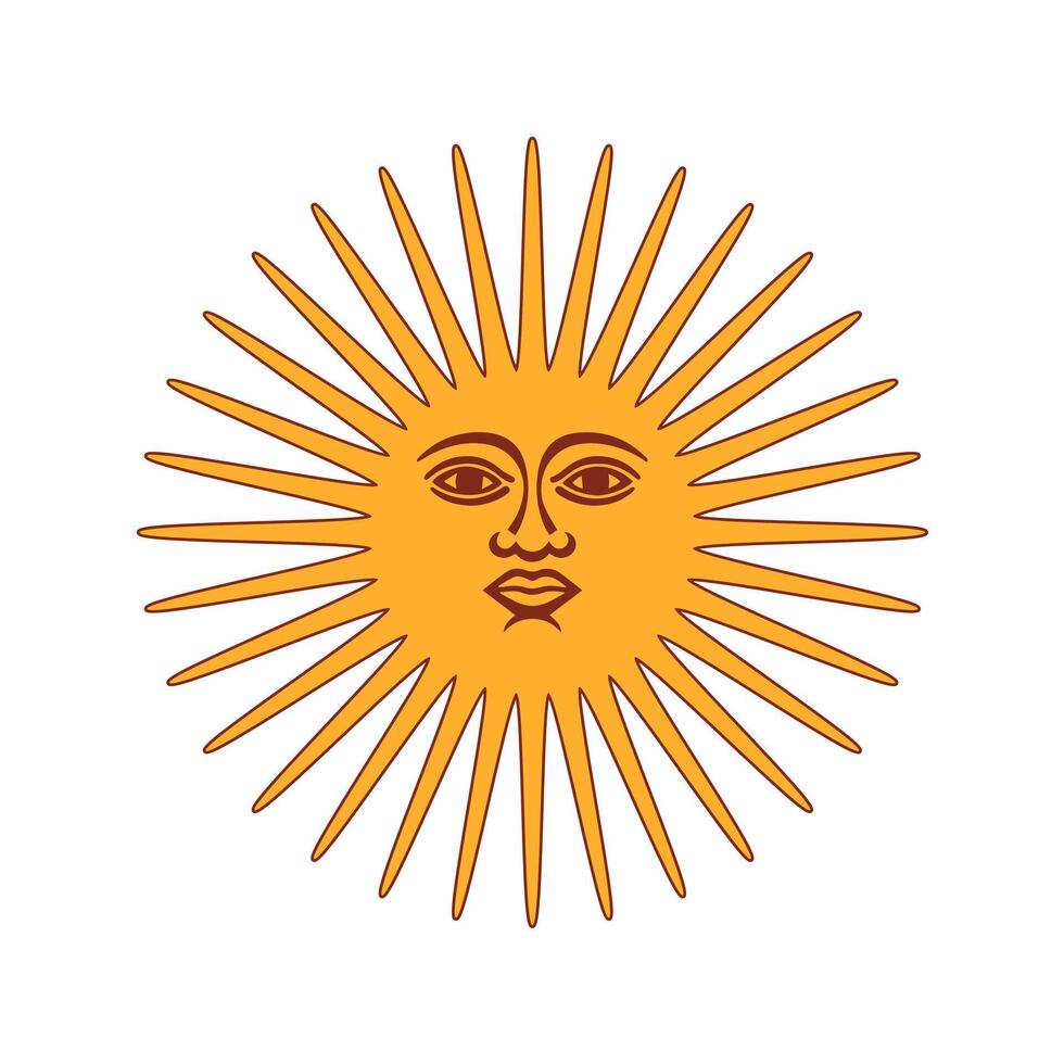 Argentinian national Sun symbol vector
