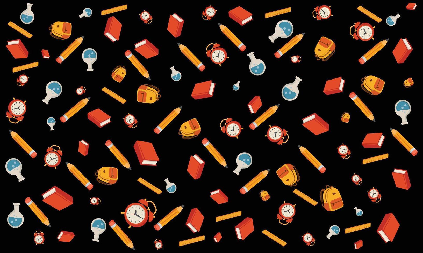 Back to school pattern background vector