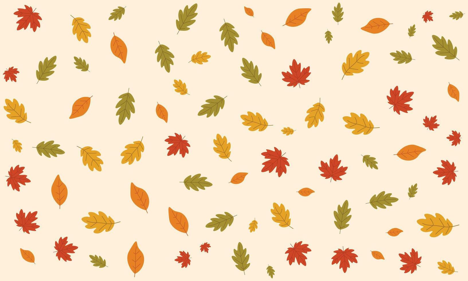 Autumn leaves pattern background vector