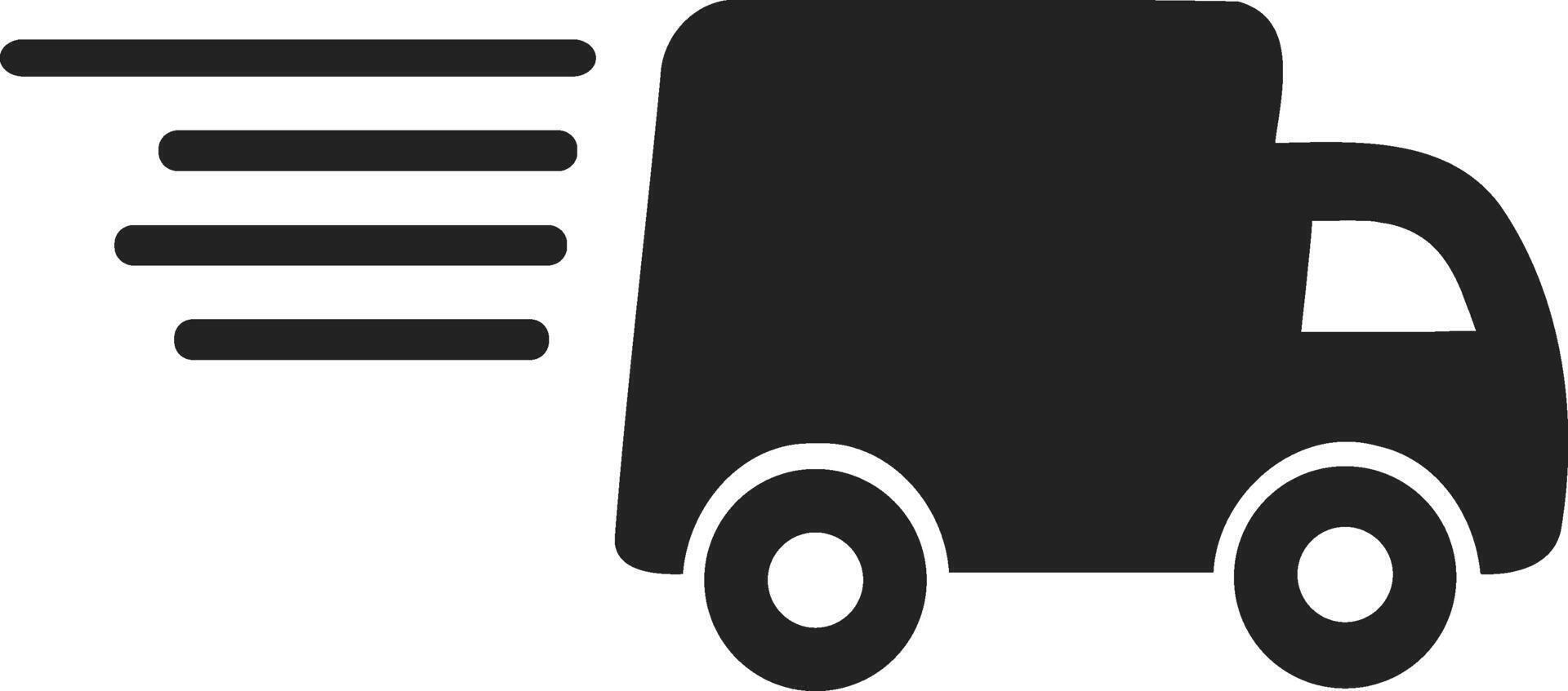 Fast delivery truck icon simple illustration vector