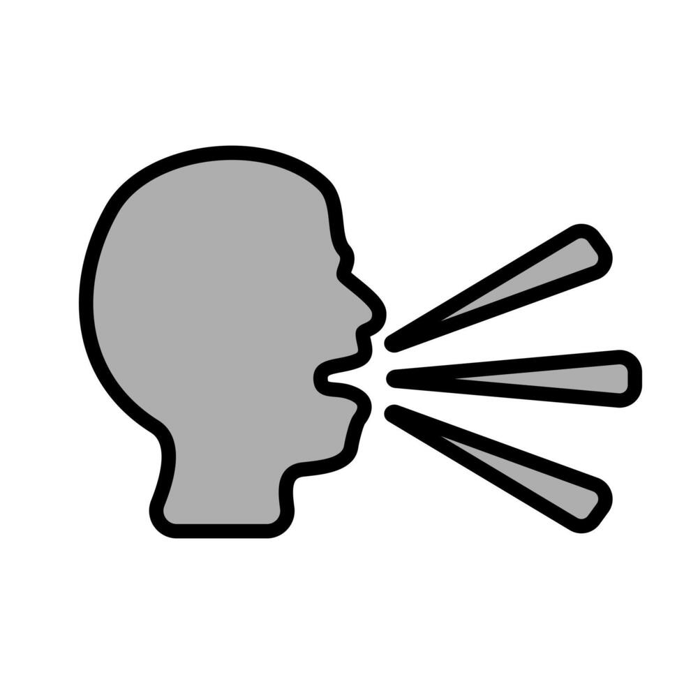 speaking head icon illustration vector