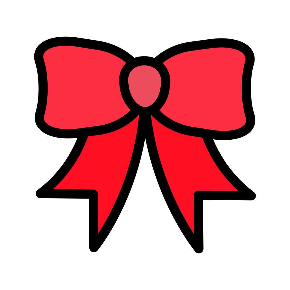 red ribbon bow icon illustration vector