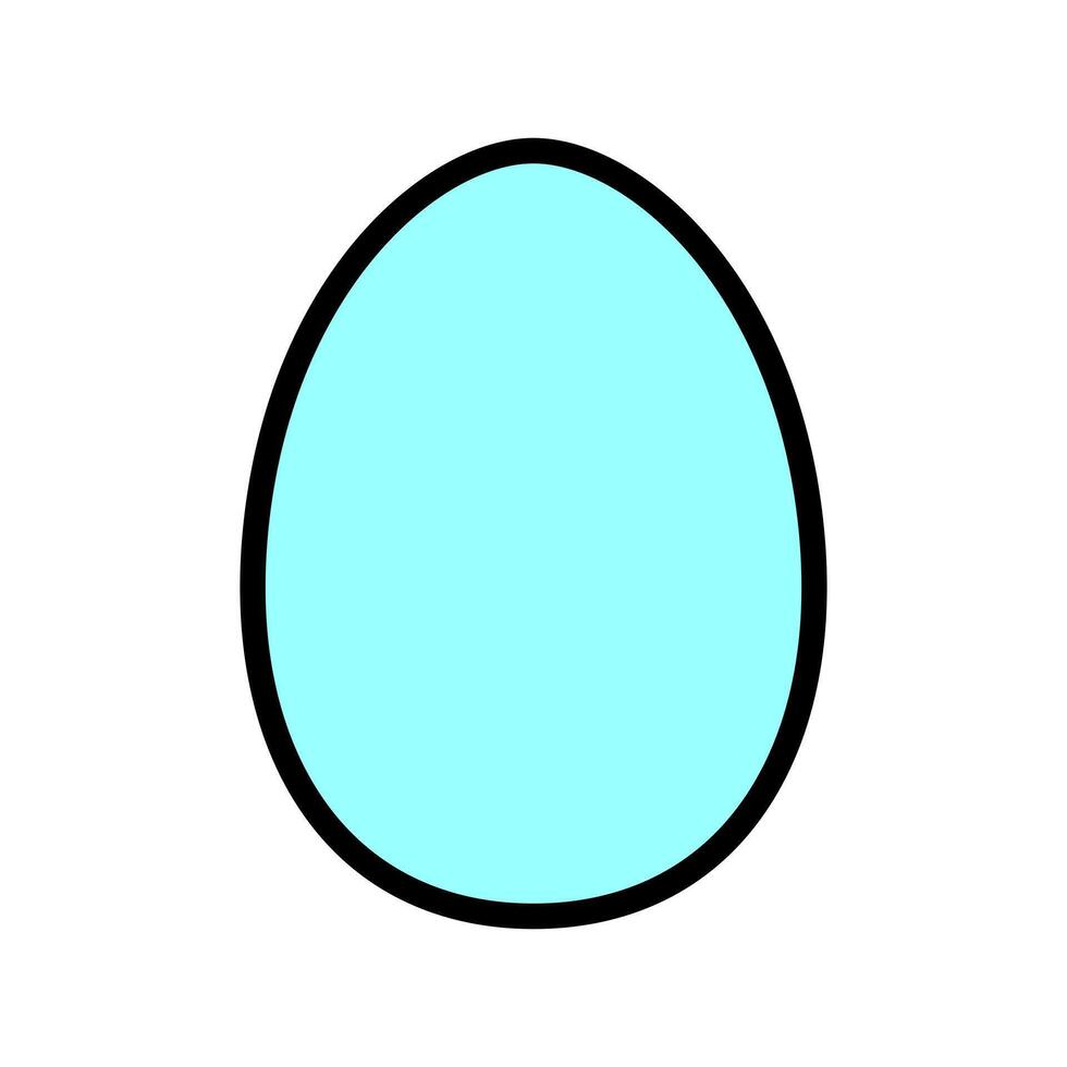 light blue easter egg icon illustration vector