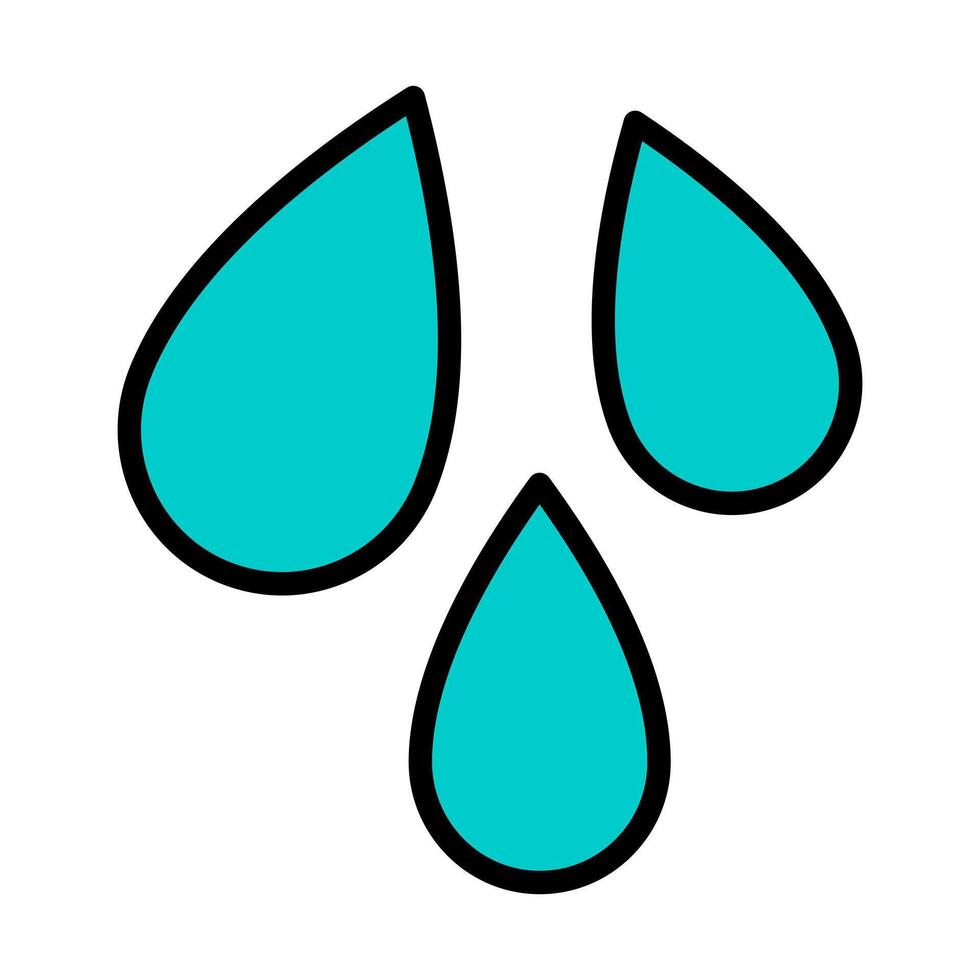 three light blue water drops illustration vector
